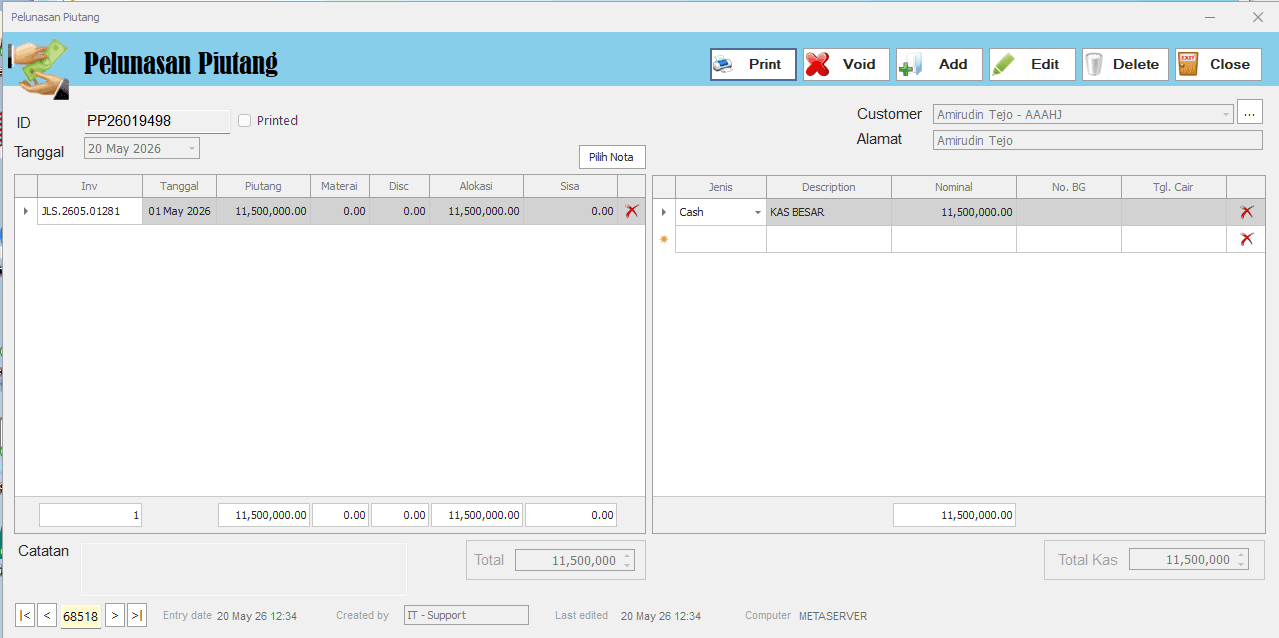 Piutang AIO System